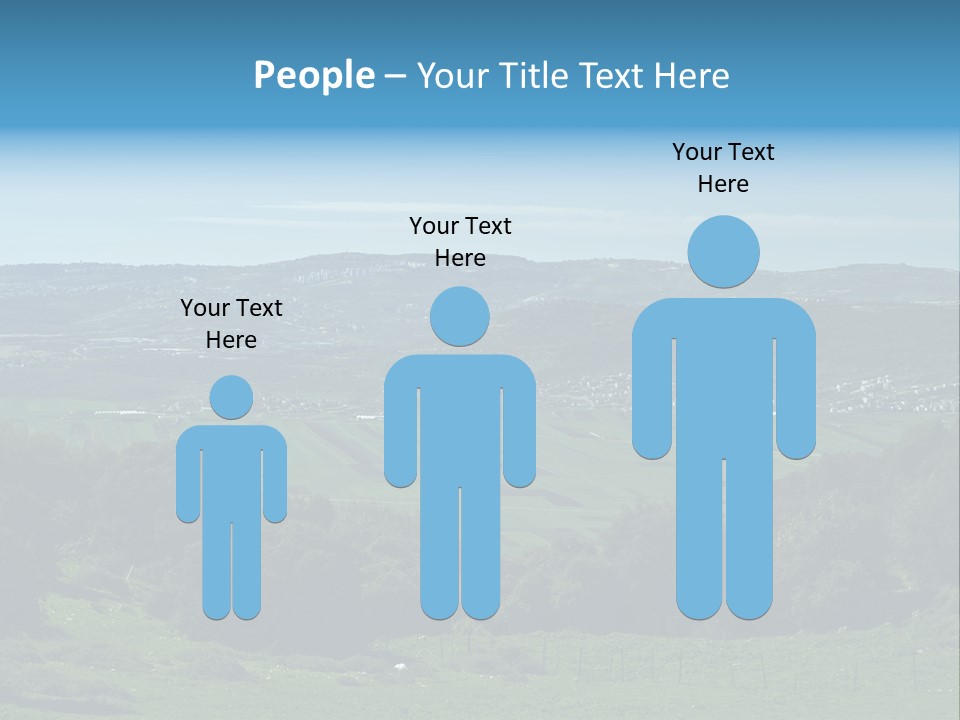 View Of Beit Netofa Valley In The Galilee, Israel, With Nazaret On The Horizon PowerPoint Template