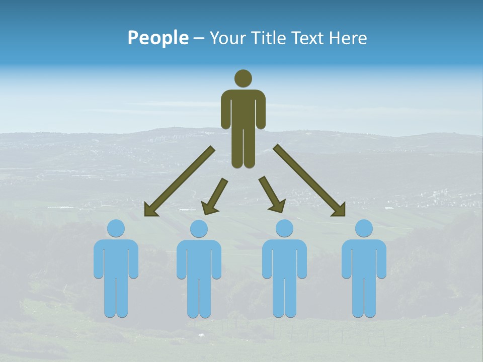 View Of Beit Netofa Valley In The Galilee, Israel, With Nazaret On The Horizon PowerPoint Template
