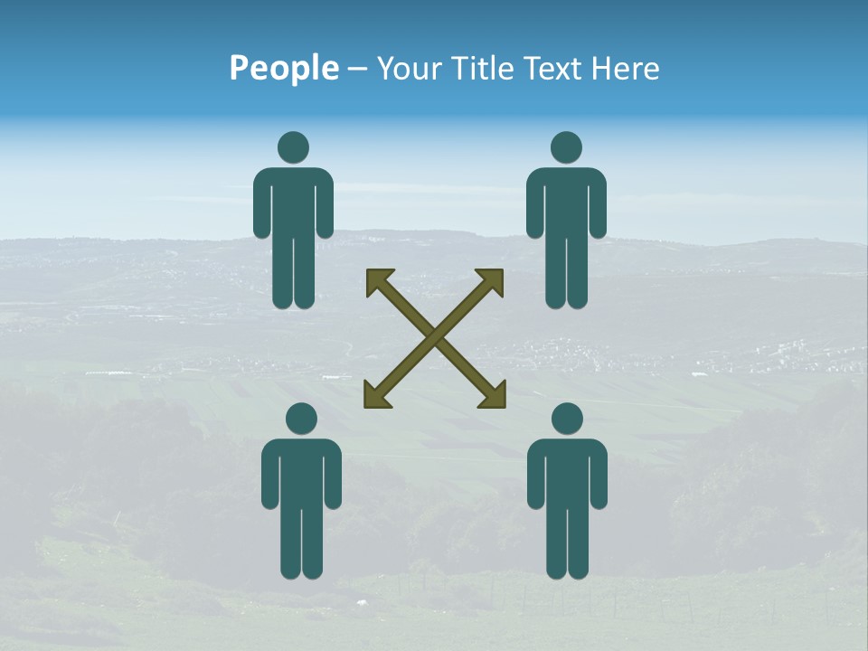 View Of Beit Netofa Valley In The Galilee, Israel, With Nazaret On The Horizon PowerPoint Template