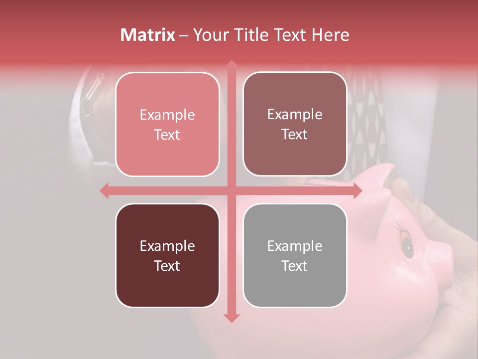 Businessman Putting Money Into A Pink Piggy Bank Wearing Business Attire PowerPoint Template