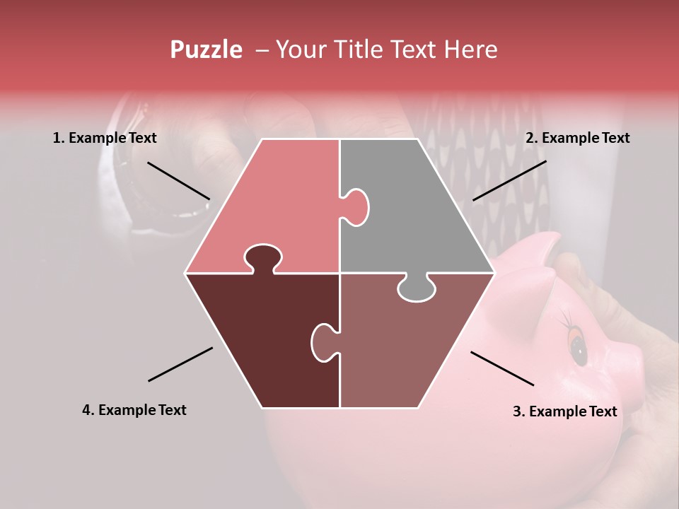 Businessman Putting Money Into A Pink Piggy Bank Wearing Business Attire PowerPoint Template