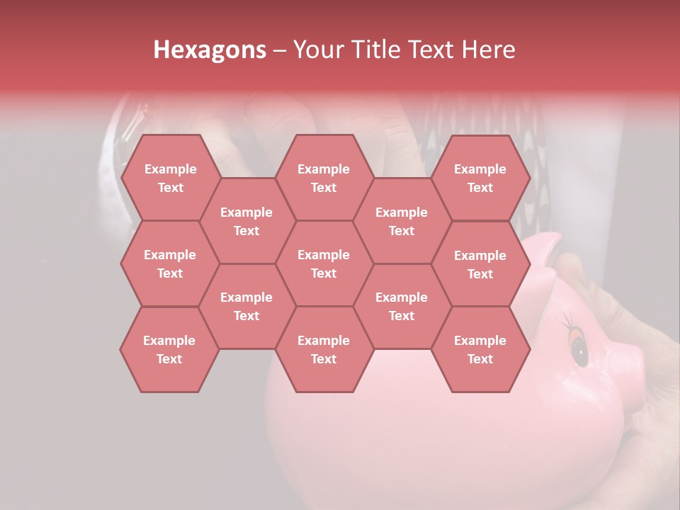 Businessman Putting Money Into A Pink Piggy Bank Wearing Business Attire PowerPoint Template