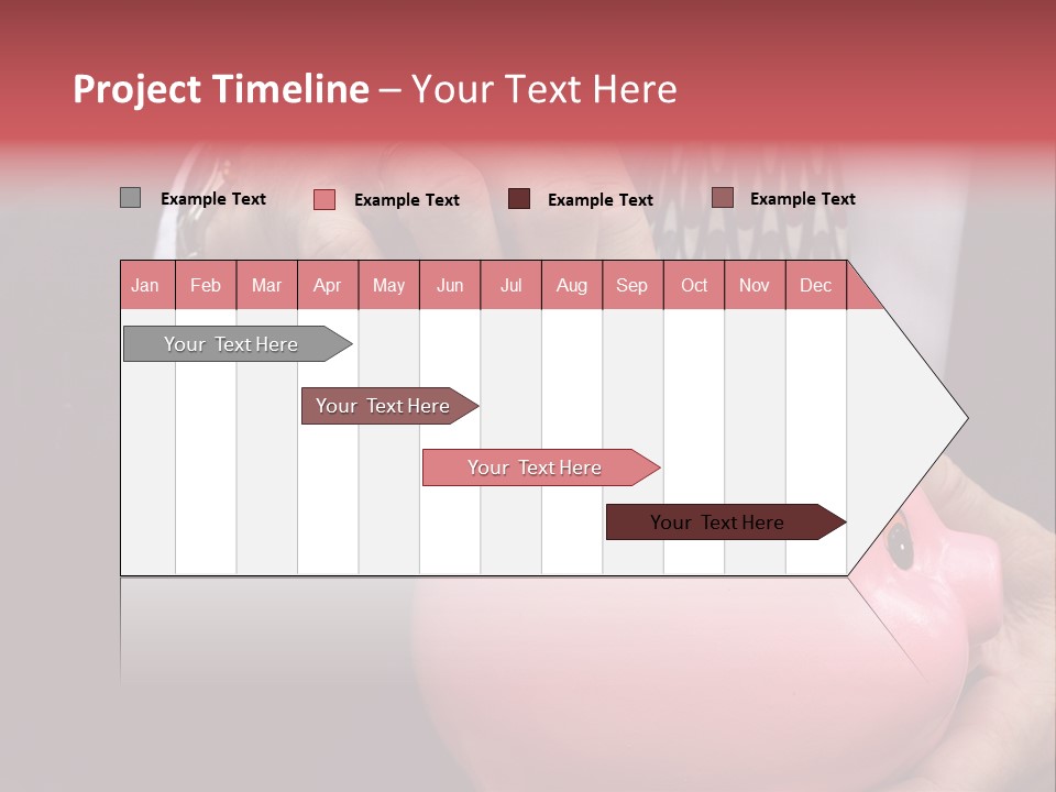 Businessman Putting Money Into A Pink Piggy Bank Wearing Business Attire PowerPoint Template