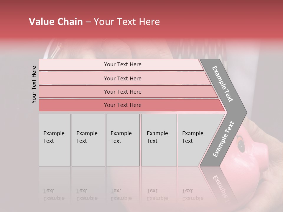 Businessman Putting Money Into A Pink Piggy Bank Wearing Business Attire PowerPoint Template