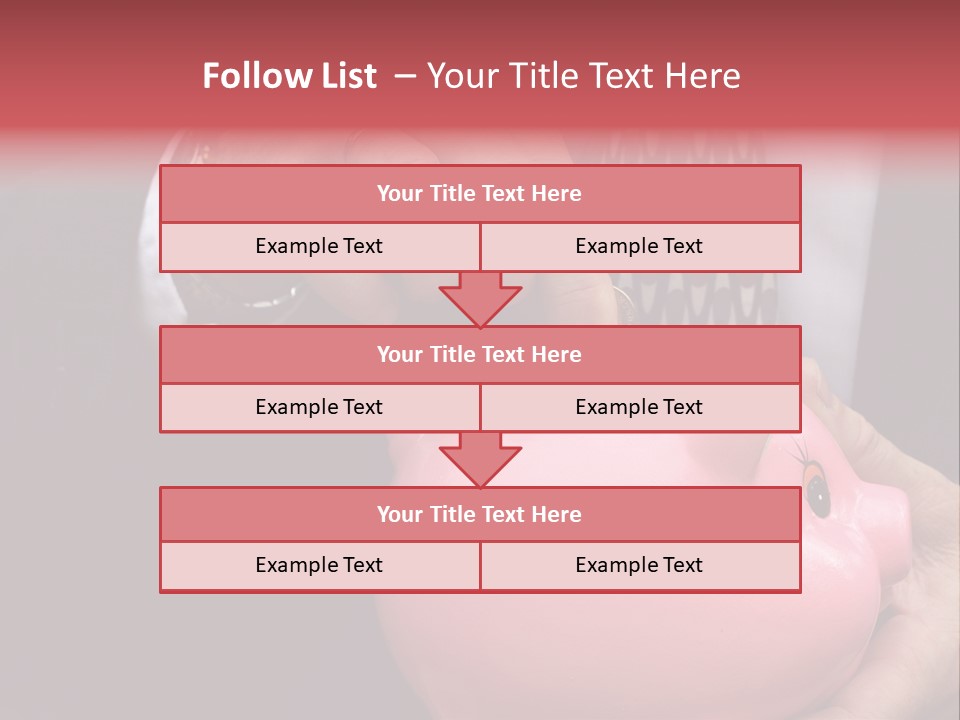 Businessman Putting Money Into A Pink Piggy Bank Wearing Business Attire PowerPoint Template