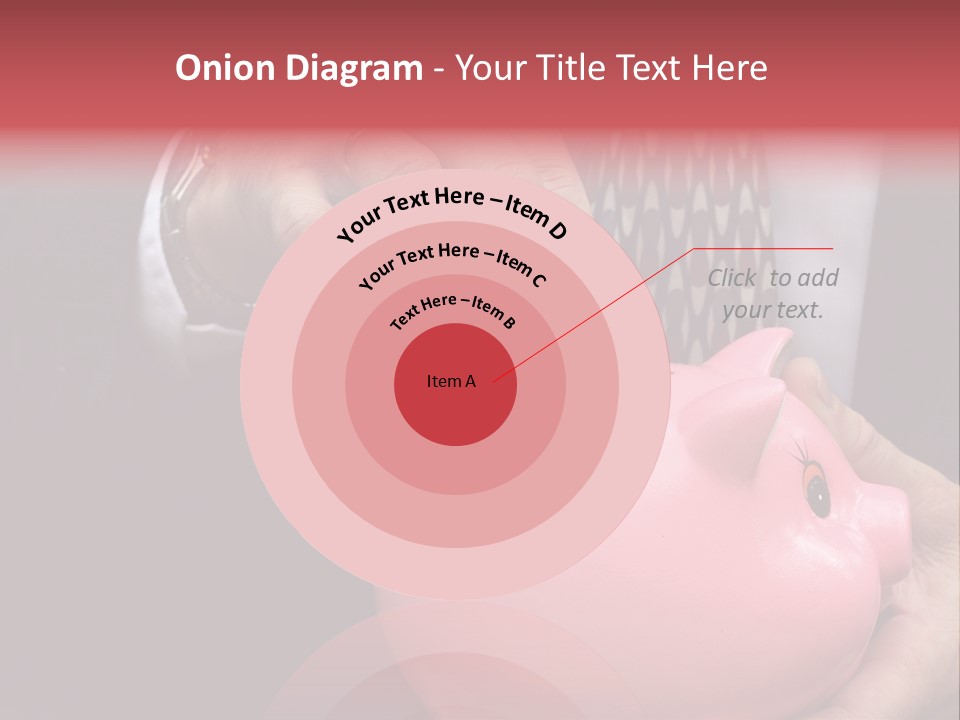 Businessman Putting Money Into A Pink Piggy Bank Wearing Business Attire PowerPoint Template