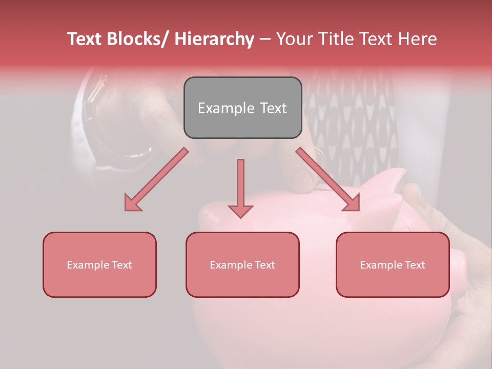 Businessman Putting Money Into A Pink Piggy Bank Wearing Business Attire PowerPoint Template