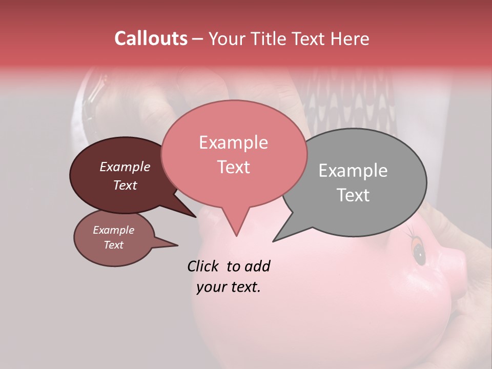 Businessman Putting Money Into A Pink Piggy Bank Wearing Business Attire PowerPoint Template