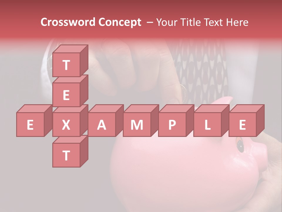 Businessman Putting Money Into A Pink Piggy Bank Wearing Business Attire PowerPoint Template