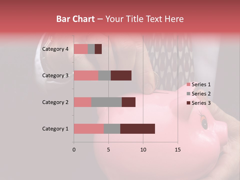 Businessman Putting Money Into A Pink Piggy Bank Wearing Business Attire PowerPoint Template