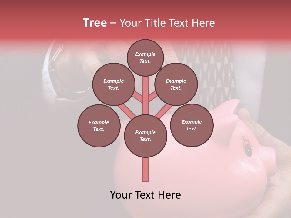 Businessman Putting Money Into A Pink Piggy Bank Wearing Business Attire PowerPoint Template