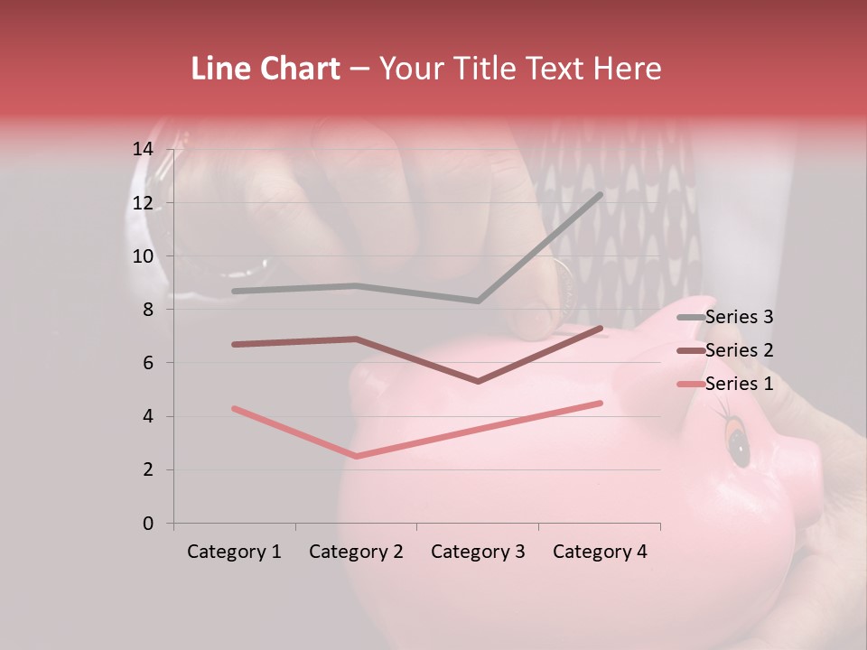 Businessman Putting Money Into A Pink Piggy Bank Wearing Business Attire PowerPoint Template