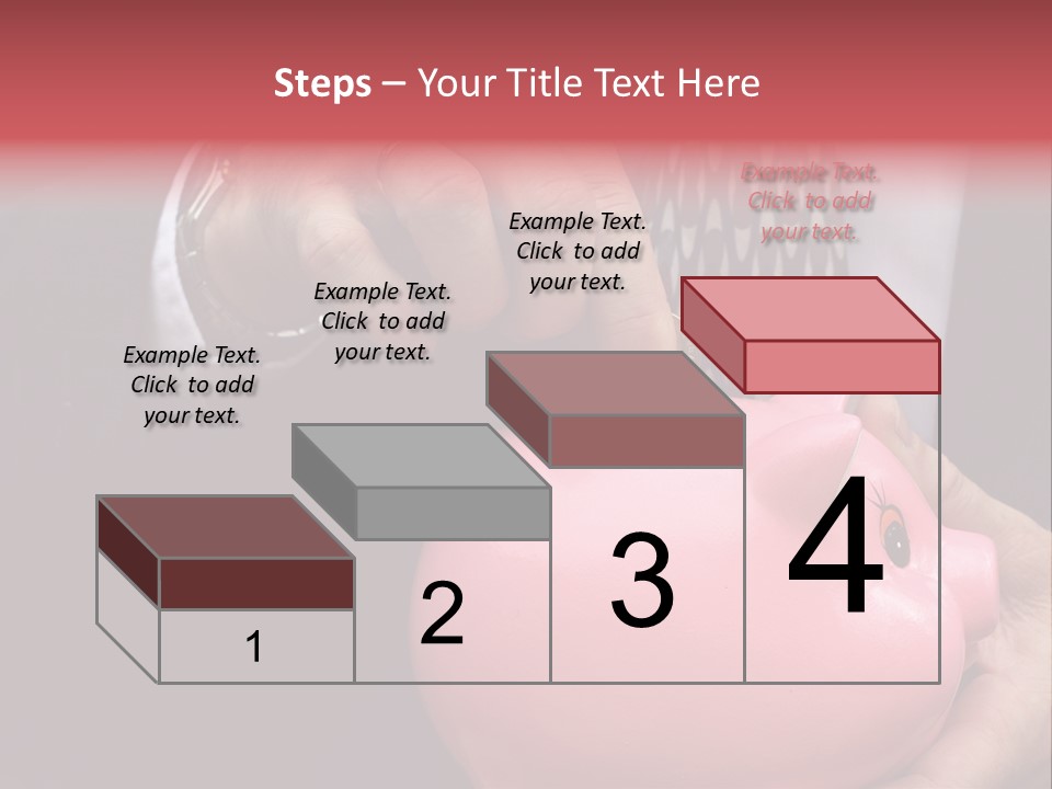 Businessman Putting Money Into A Pink Piggy Bank Wearing Business Attire PowerPoint Template