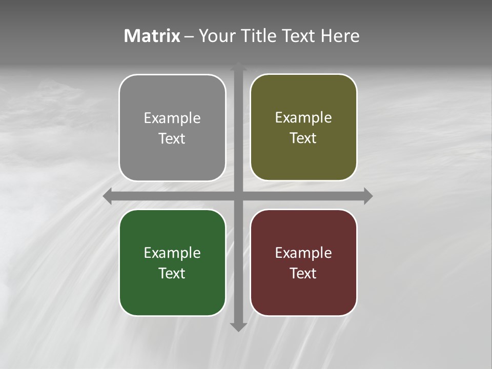 Long Exposure Of A Small Waterfall In Iceland PowerPoint Template