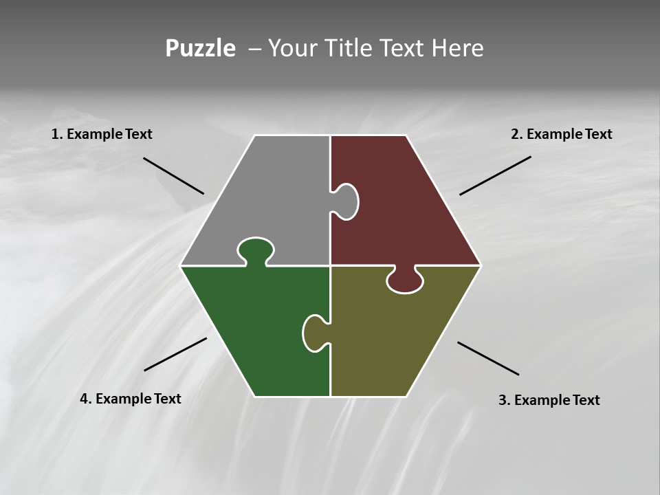 Long Exposure Of A Small Waterfall In Iceland PowerPoint Template