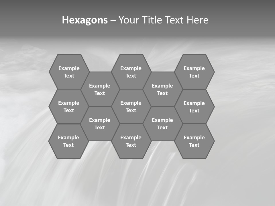 Long Exposure Of A Small Waterfall In Iceland PowerPoint Template