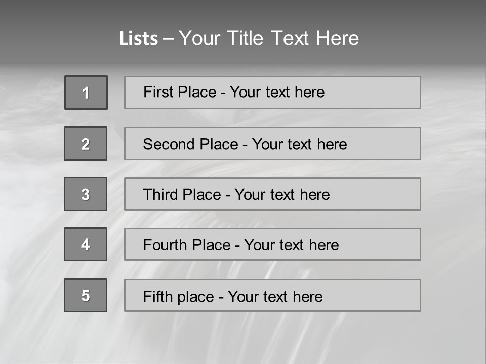 Long Exposure Of A Small Waterfall In Iceland PowerPoint Template