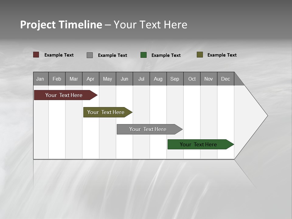 Long Exposure Of A Small Waterfall In Iceland PowerPoint Template