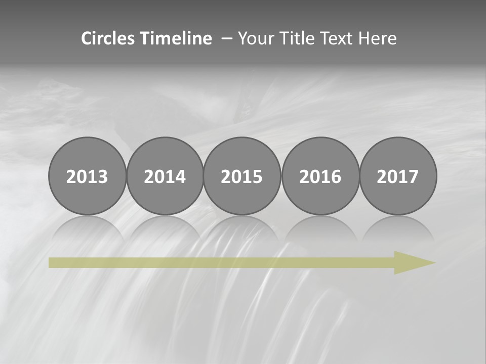 Long Exposure Of A Small Waterfall In Iceland PowerPoint Template