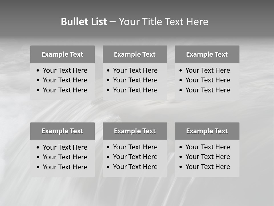 Long Exposure Of A Small Waterfall In Iceland PowerPoint Template