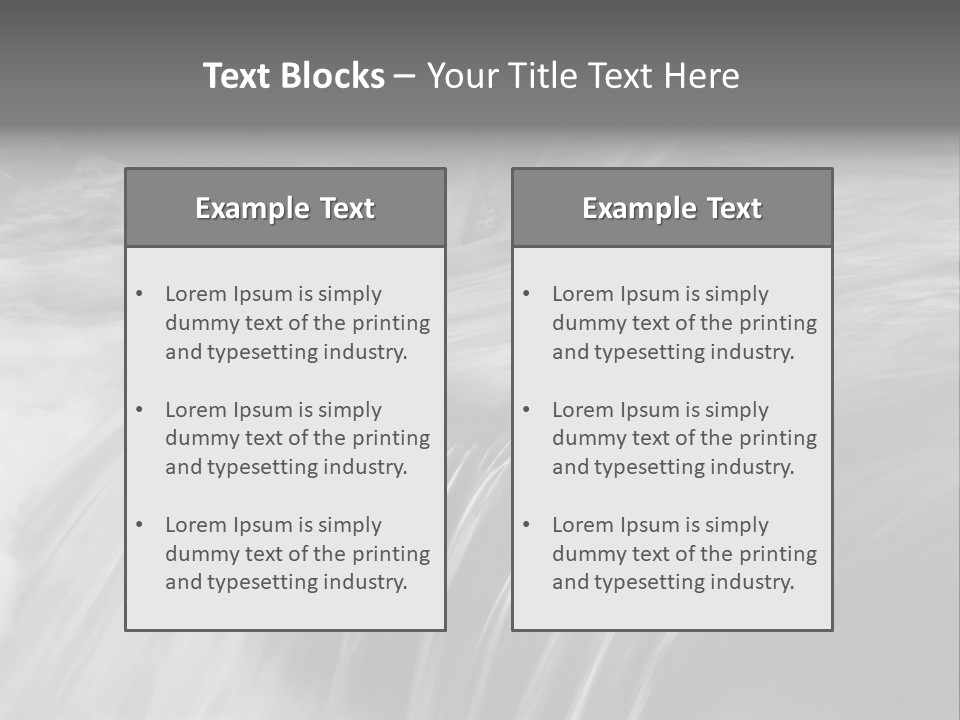 Long Exposure Of A Small Waterfall In Iceland PowerPoint Template