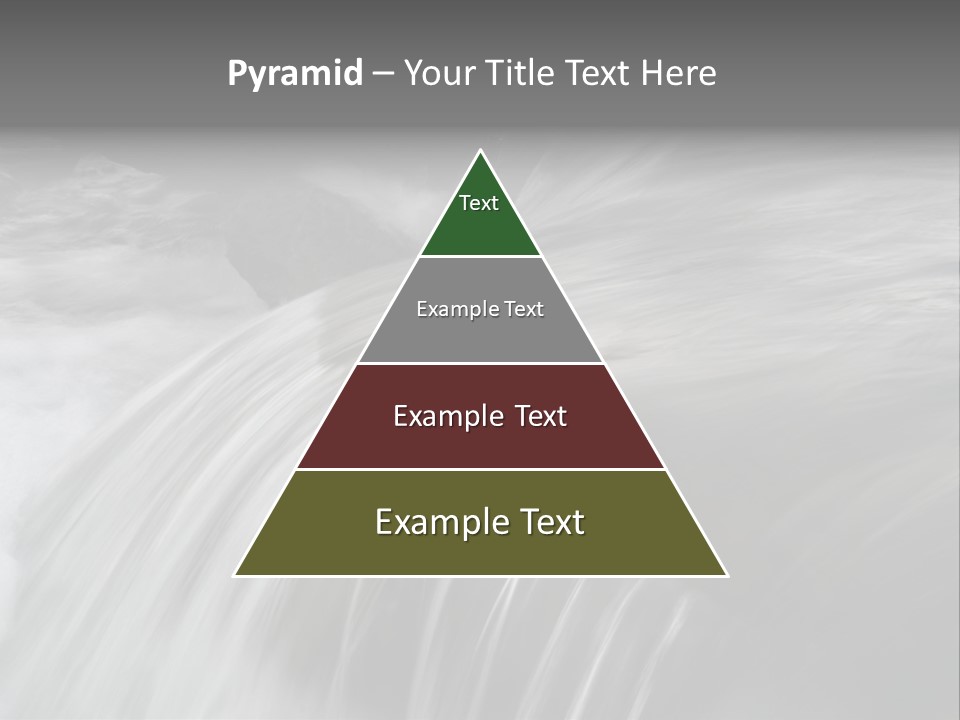 Long Exposure Of A Small Waterfall In Iceland PowerPoint Template