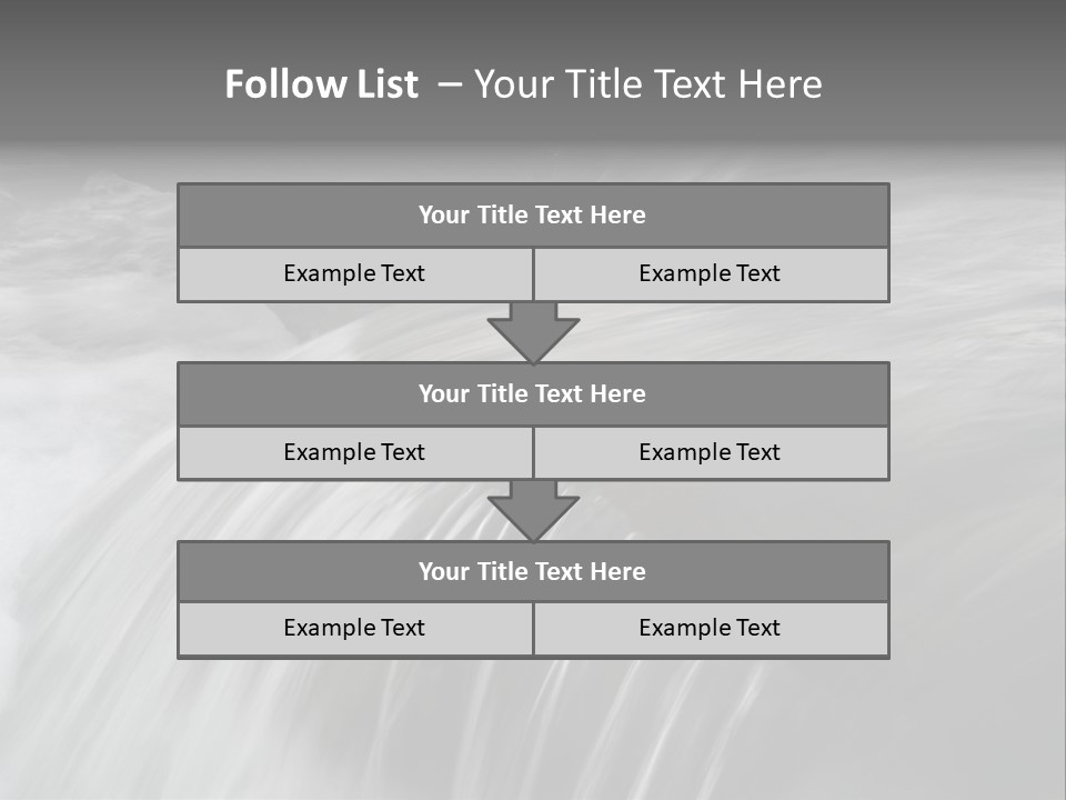 Long Exposure Of A Small Waterfall In Iceland PowerPoint Template