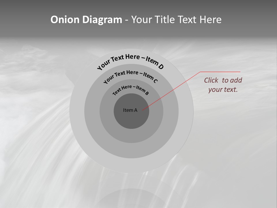 Long Exposure Of A Small Waterfall In Iceland PowerPoint Template