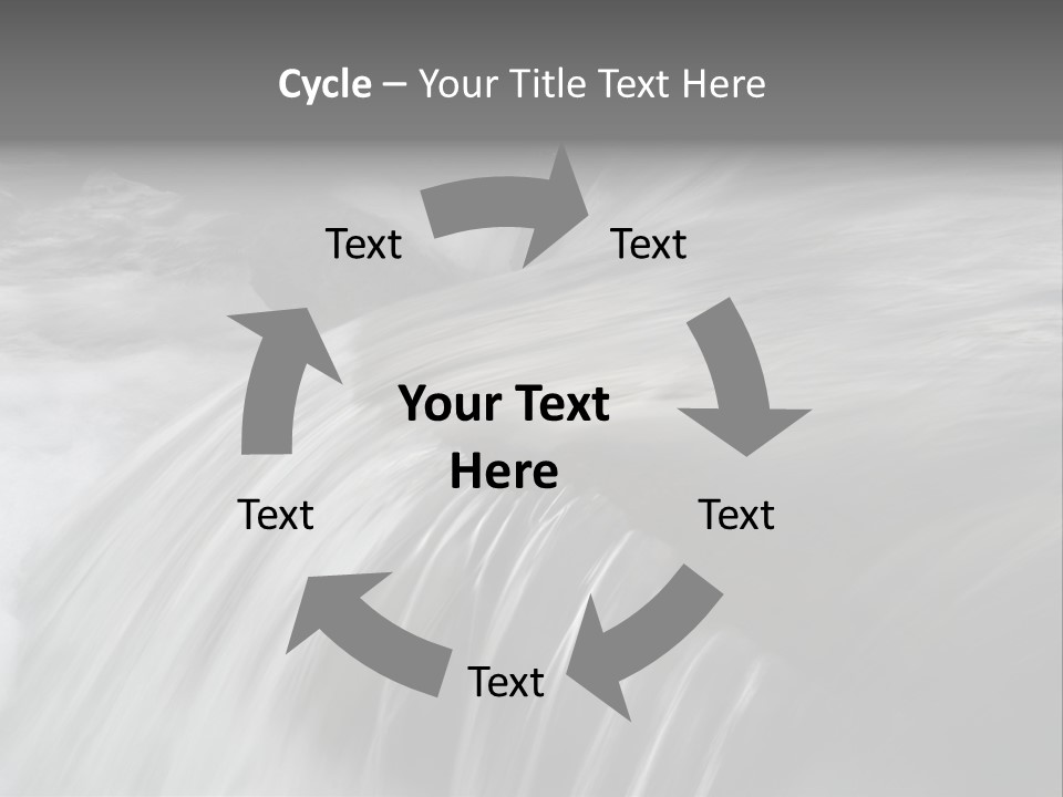 Long Exposure Of A Small Waterfall In Iceland PowerPoint Template