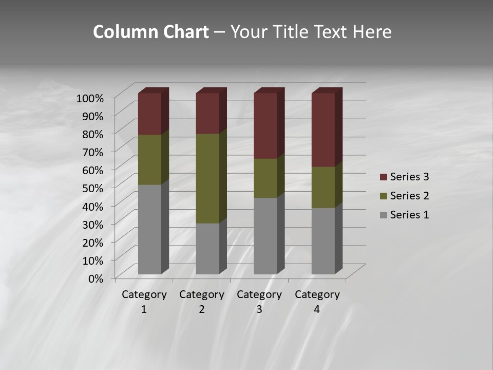 Long Exposure Of A Small Waterfall In Iceland PowerPoint Template