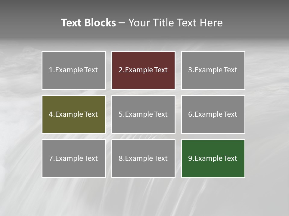 Long Exposure Of A Small Waterfall In Iceland PowerPoint Template