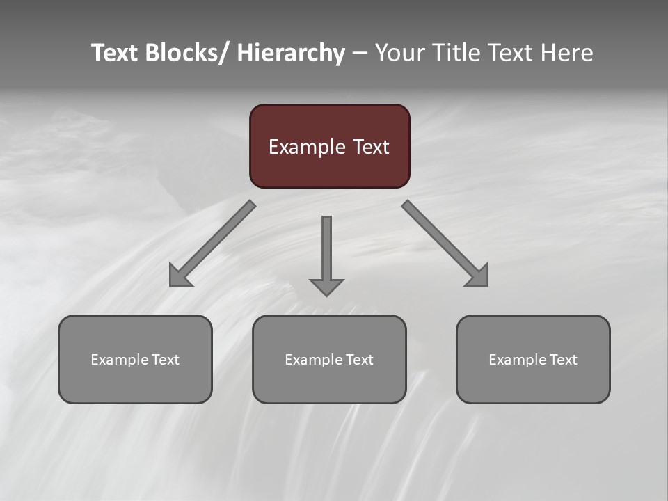 Long Exposure Of A Small Waterfall In Iceland PowerPoint Template