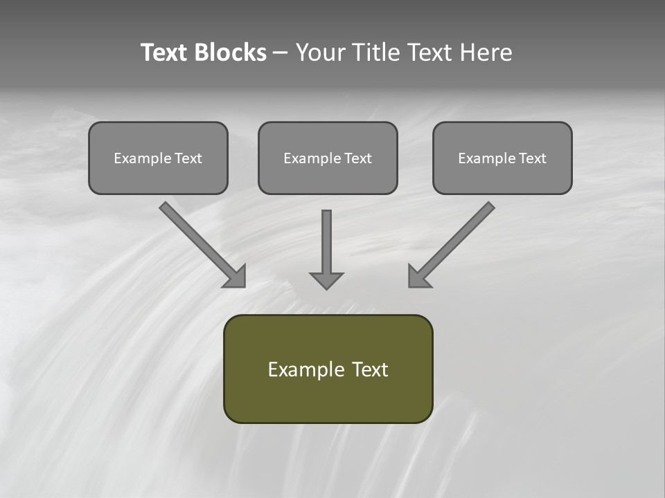 Long Exposure Of A Small Waterfall In Iceland PowerPoint Template