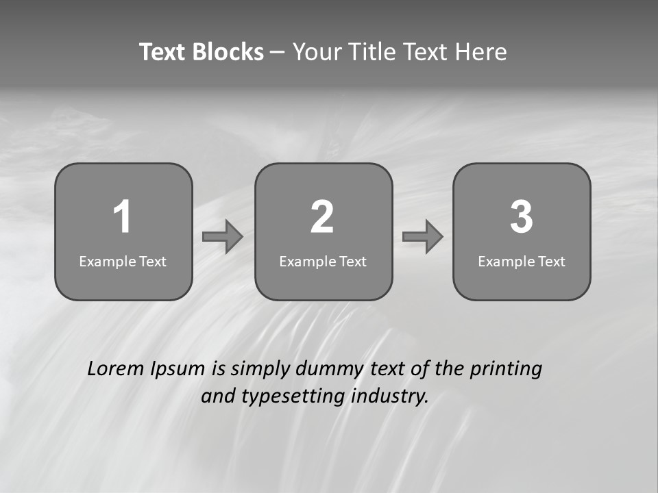 Long Exposure Of A Small Waterfall In Iceland PowerPoint Template