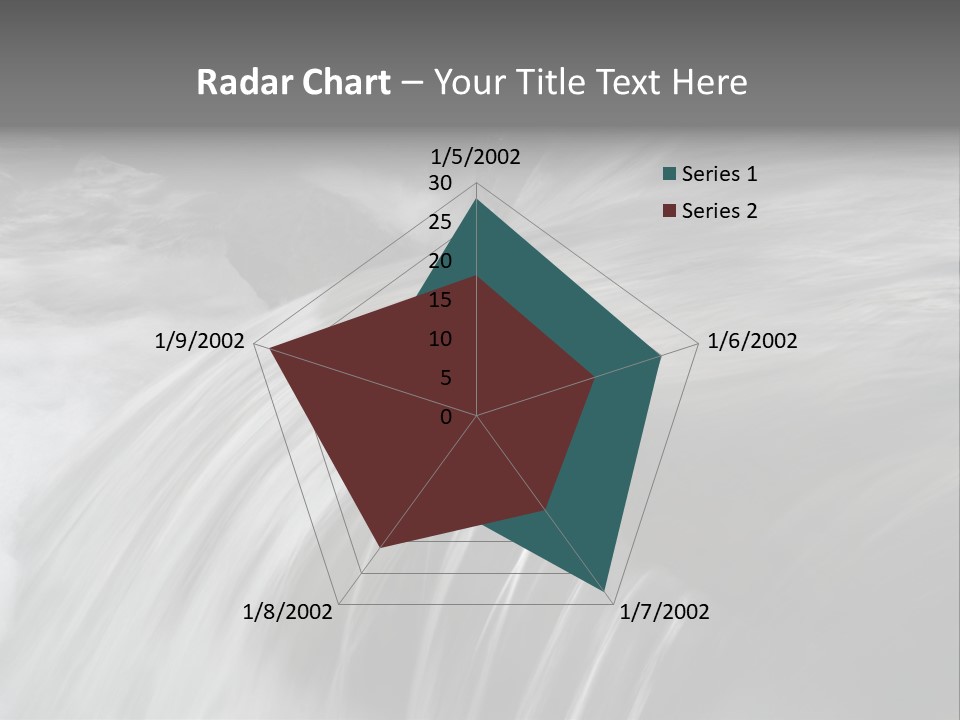 Long Exposure Of A Small Waterfall In Iceland PowerPoint Template