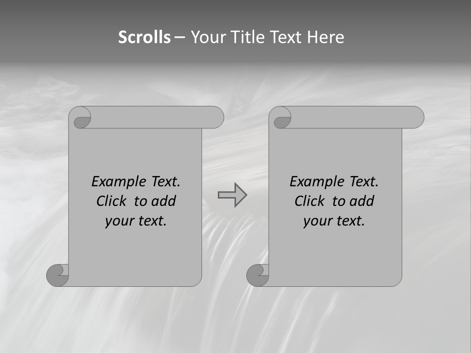 Long Exposure Of A Small Waterfall In Iceland PowerPoint Template