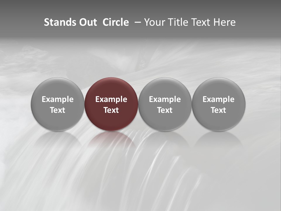 Long Exposure Of A Small Waterfall In Iceland PowerPoint Template