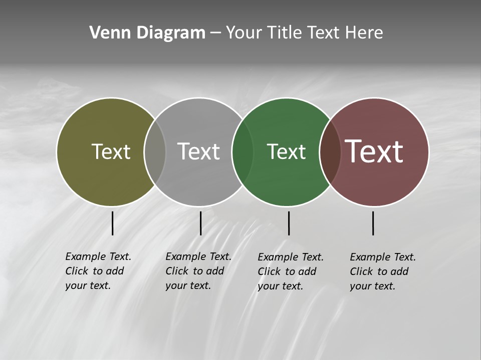 Long Exposure Of A Small Waterfall In Iceland PowerPoint Template