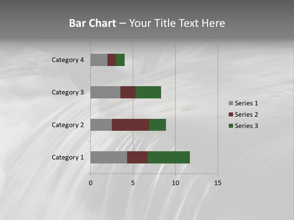 Long Exposure Of A Small Waterfall In Iceland PowerPoint Template