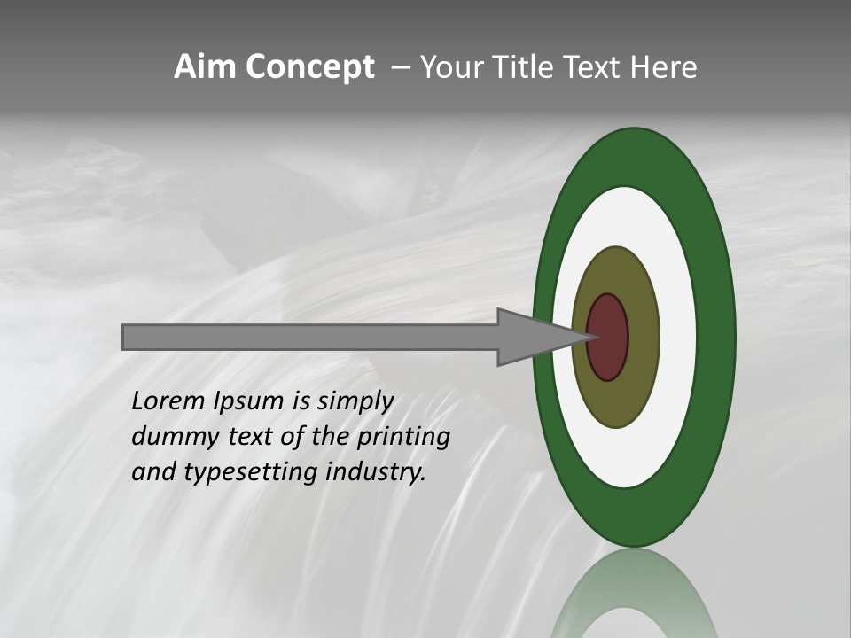 Long Exposure Of A Small Waterfall In Iceland PowerPoint Template