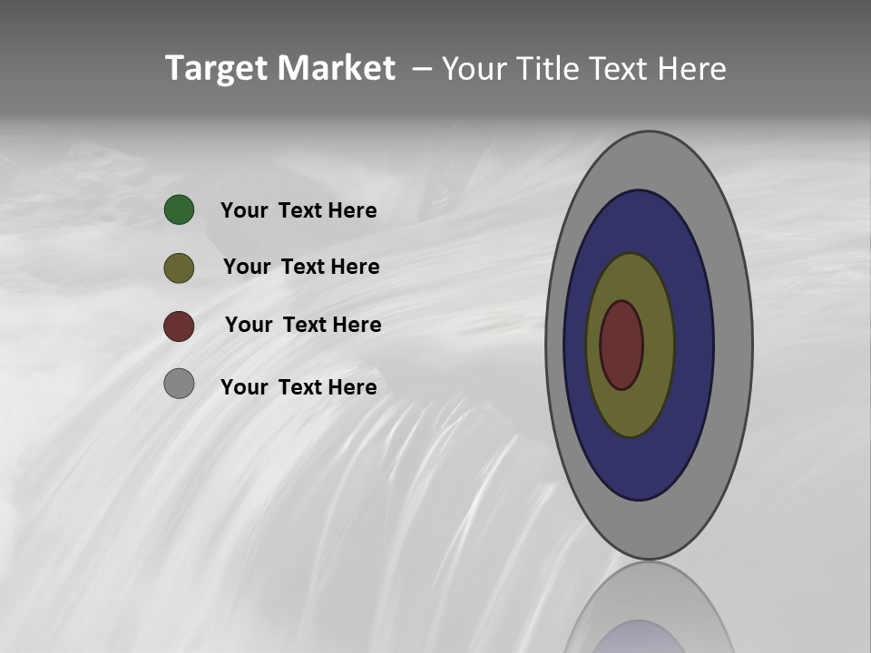 Long Exposure Of A Small Waterfall In Iceland PowerPoint Template