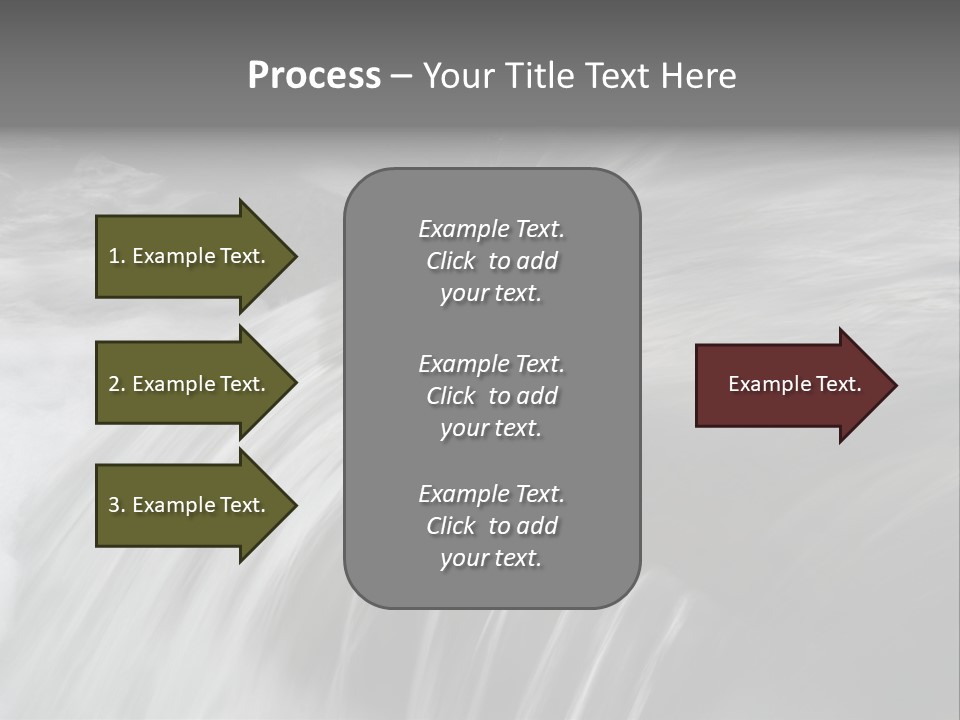 Long Exposure Of A Small Waterfall In Iceland PowerPoint Template