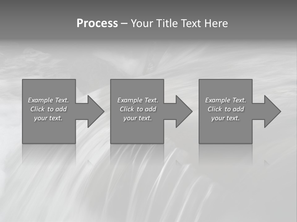 Long Exposure Of A Small Waterfall In Iceland PowerPoint Template