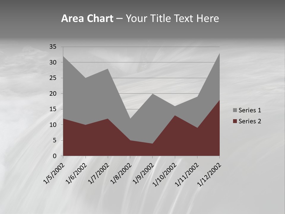 Long Exposure Of A Small Waterfall In Iceland PowerPoint Template