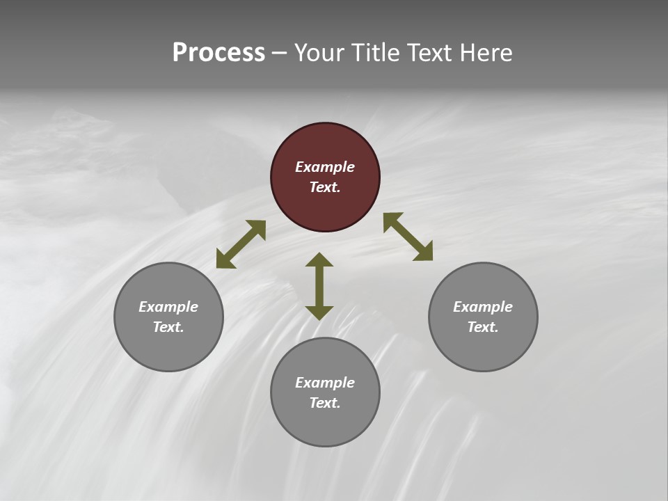 Long Exposure Of A Small Waterfall In Iceland PowerPoint Template