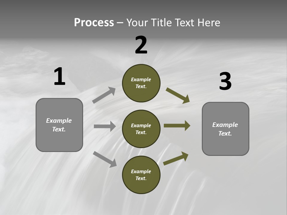 Long Exposure Of A Small Waterfall In Iceland PowerPoint Template