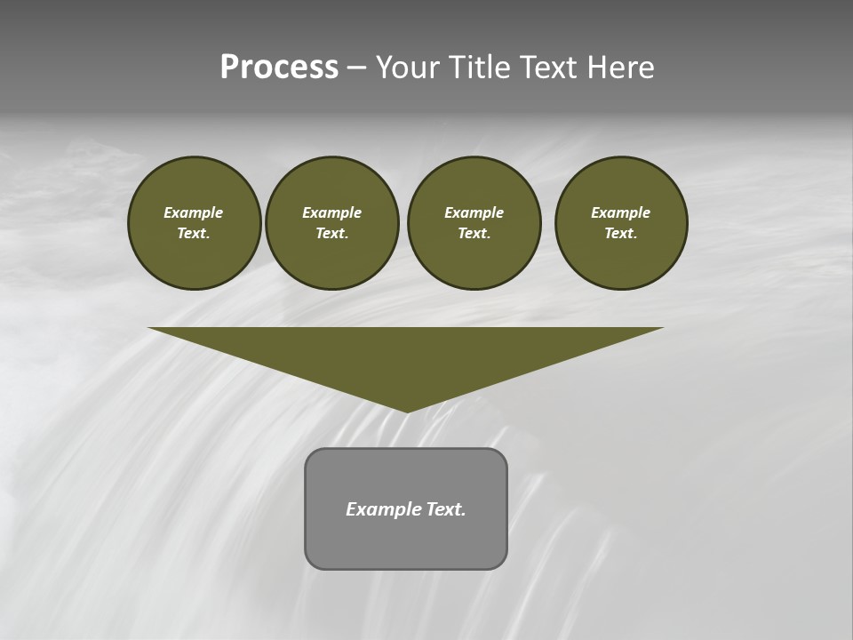 Long Exposure Of A Small Waterfall In Iceland PowerPoint Template