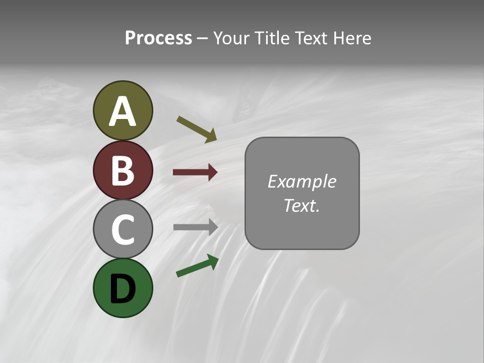 Long Exposure Of A Small Waterfall In Iceland PowerPoint Template