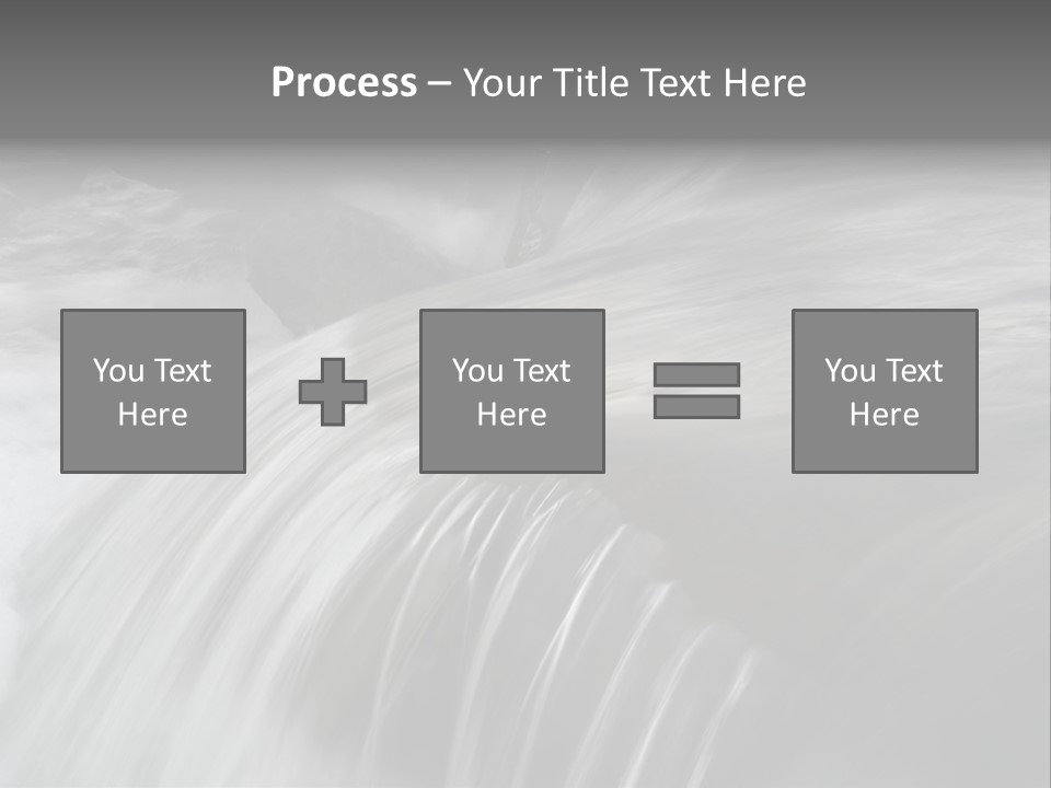 Long Exposure Of A Small Waterfall In Iceland PowerPoint Template