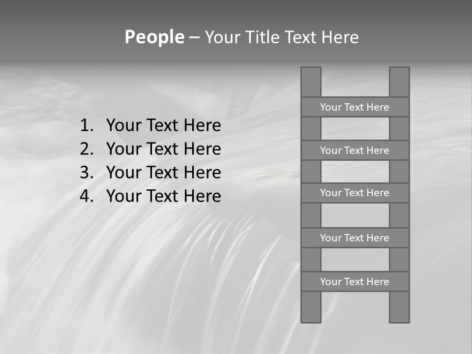 Long Exposure Of A Small Waterfall In Iceland PowerPoint Template